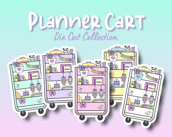 Planner Cart Sticker DIE CUT Collection