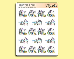 Luna This Is Fine Stickers
