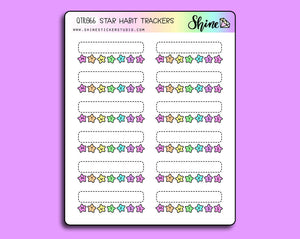 Star Habit Tracker Stickers