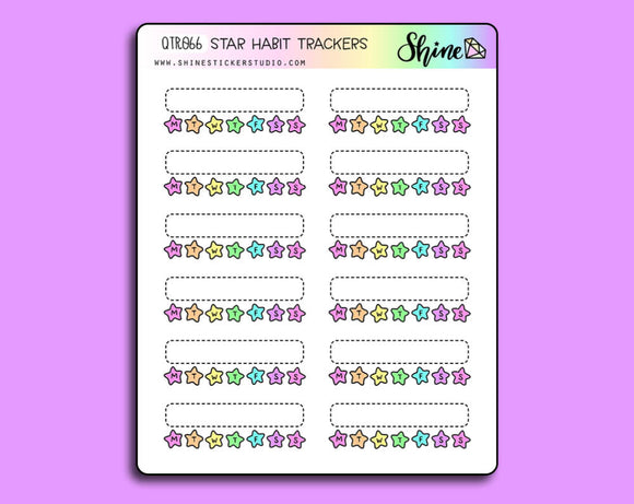 Star Habit Tracker Stickers
