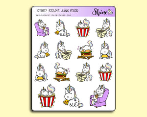 Star's Junk Food Stickers - Star the Unicorn