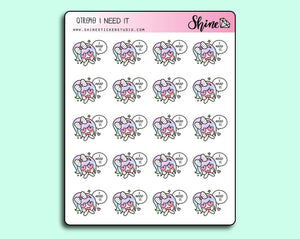 I Need It Luna Stickers By Shine Sticker Studio
