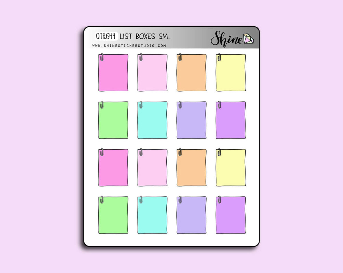 List Boxes Deco Stickers – Shine Sticker Studio