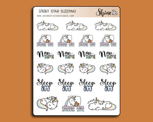 Star Sleeping Deco Stickers