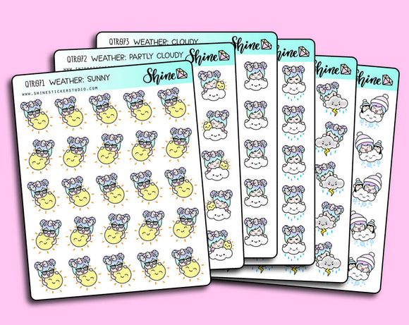 Luna Weather Stickers