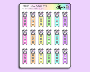 Colorful and Bright Luna Checklist Stickers By Shine Sticker 