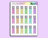Cool hearts, Diamonds and Starts Luna Checklist Stickers By Shine Studio