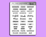 Neutral School Subjects Stickers By Shine Sticker