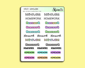 Homework Stickers Designed By Shine Studio