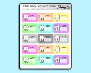 Small Dental Appointment Box Stickers