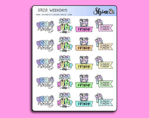 Luna Weekdays Stickers