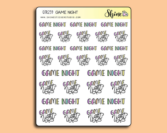 Game Night Stickers