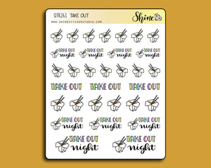 Take Out Night Stickers - Deco Stickers