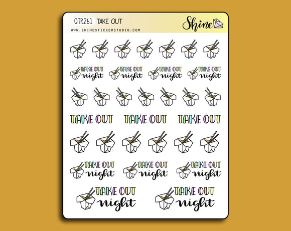 Take Out Night Stickers - Deco Stickers