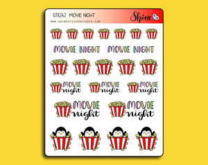 Movie Night Stickers - Deco Stickers