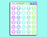 Large Utility Icon Stickers