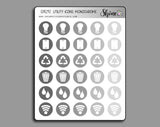 Large Utility Icon Stickers