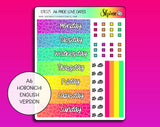 A6 Pride Love Hobonichi Date Cover Stickers