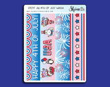 A6 4th of July Washi Strip Stickers