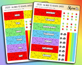 A6 Back to School Hobonichi Date Cover Stickers