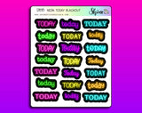 Neon Today Planner Stickers