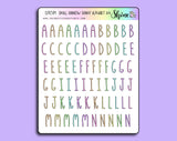 Small Alphabet Rainbow Skinny Letter Stickers