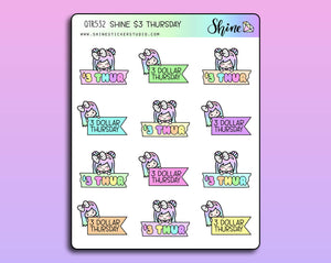 Shine 3 Dollar Thursday Stickers