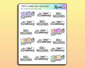 Shine New Releases Stickers