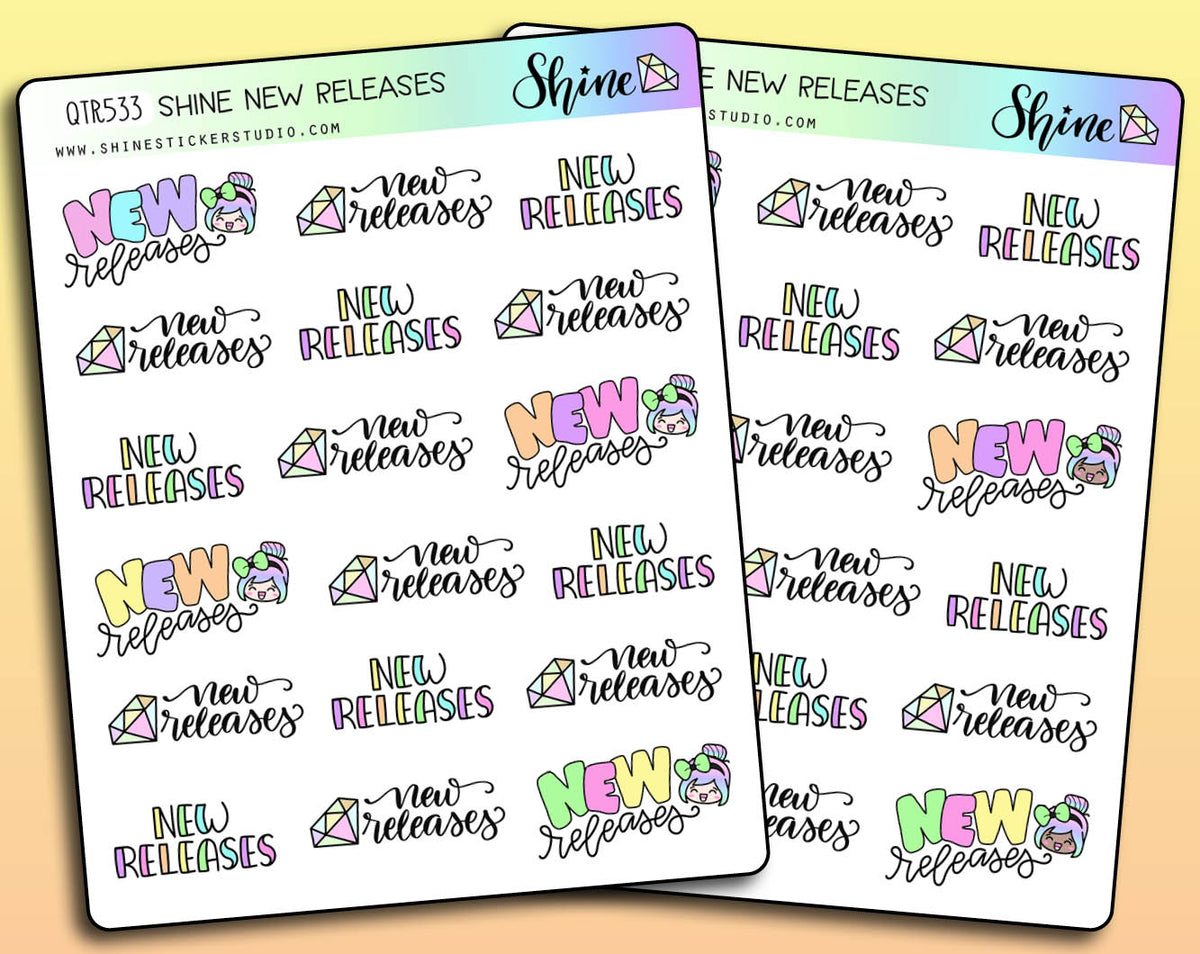 Shine New Releases Stickers โ Shine Sticker Studio