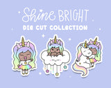 Shine Bright Luna Unicorn Sticker DIE CUTS