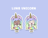 Shine Bright Luna Unicorn Sticker DIE CUTS