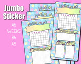 Undated Springtime Monthly Jumbo Sticker