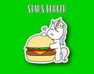 Star's Burger Sticker Die Cut
