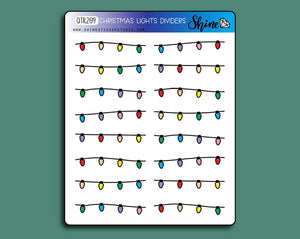 Christmas Lights Dividers Stickers By Shine Sticker Studio | Shine Studio | Christmas Stickers