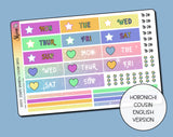 Star's Rainbow Cousin Daily Date Cover Stickers