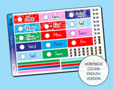 Merry Christmas Hobonichi Cousin Daily Date Cover Stickers