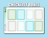 Planner Tabs by Shine Sticker Studio | Checklist Boxes | Stickers