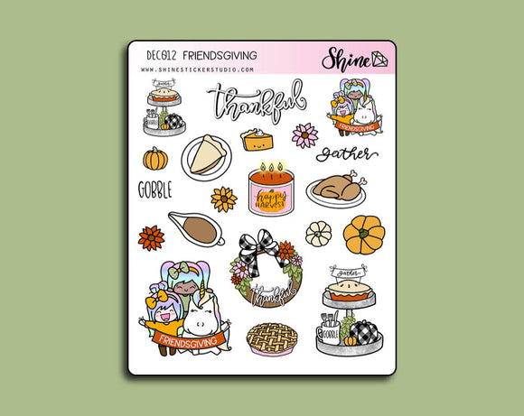 Friendsgiving Deco Stickers