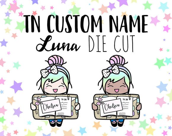 TN Custom Name Luna STICKER DIE CUT
