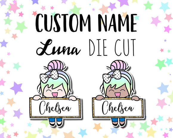 Custom Name Luna STICKER Die Cut