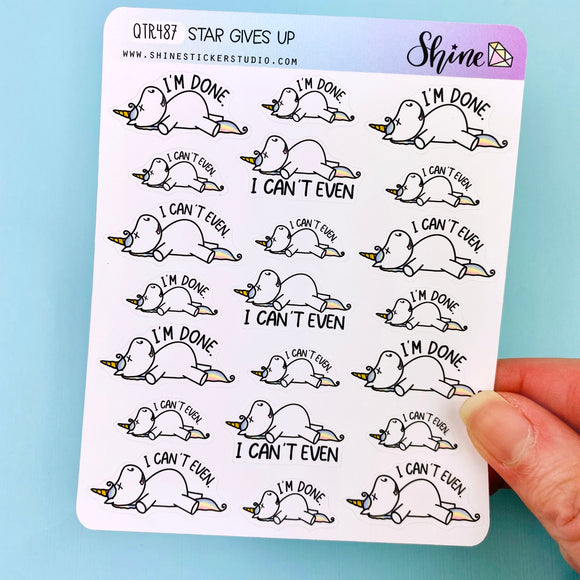 Star Gives Up Stickers