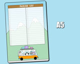 Enjoy planning your vacation activities with Winter Vacation Packing List Jumbo Sticker By Shine Sticker Studio | Shine Studio