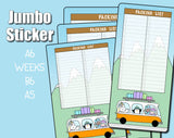 Winter Vacation Packing List Jumbo Sticker | Winter Stickers | Planner Monthly Tabs | Shine Sticker Studio