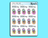 Pool Day Luna Stickers