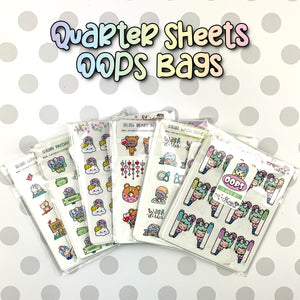 Oops Stickers Small Pack ECLP - Planner Stickers Erin Condren Life Planner Misfit Grab Bags