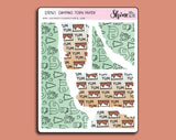 Camping Torn Paper Stickers