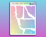 Rainbow Sparkle Torn Paper Stickers