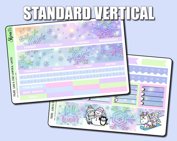 Undated Whimsical Winter Monthly Kit - Standard Vertical